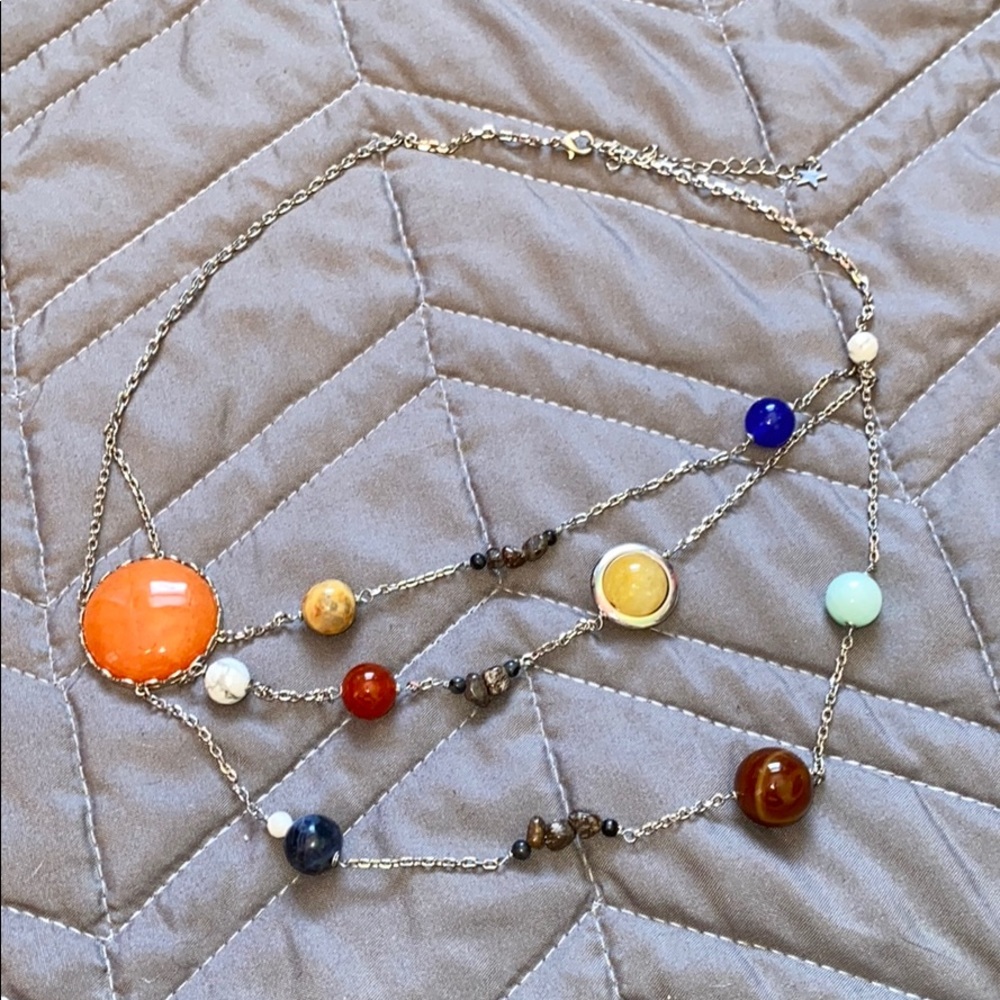 Solar system necklace